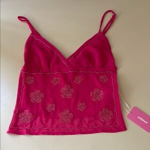 Edikted Beaded Floral Tank Top